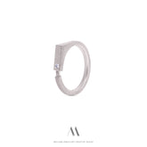 14k solid white gold Diamond ring CMR/229 - Mellow Jewellery Creative House