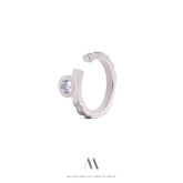 14k solid white gold Diamonds ring CMR/225 - Mellow Jewellery Creative House