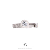 14k solid white gold Diamonds ring CMR/225 - Mellow Jewellery Creative House