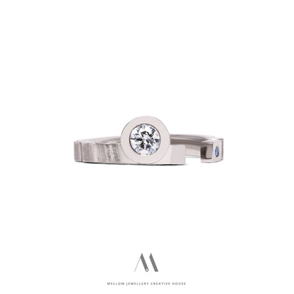 14k solid white gold Diamonds ring CMR/225 - Mellow Jewellery Creative House