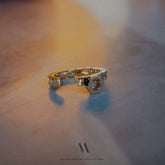 14k solid yellow gold Diamonds ring CMR/228 - Mellow Jewellery Creative House