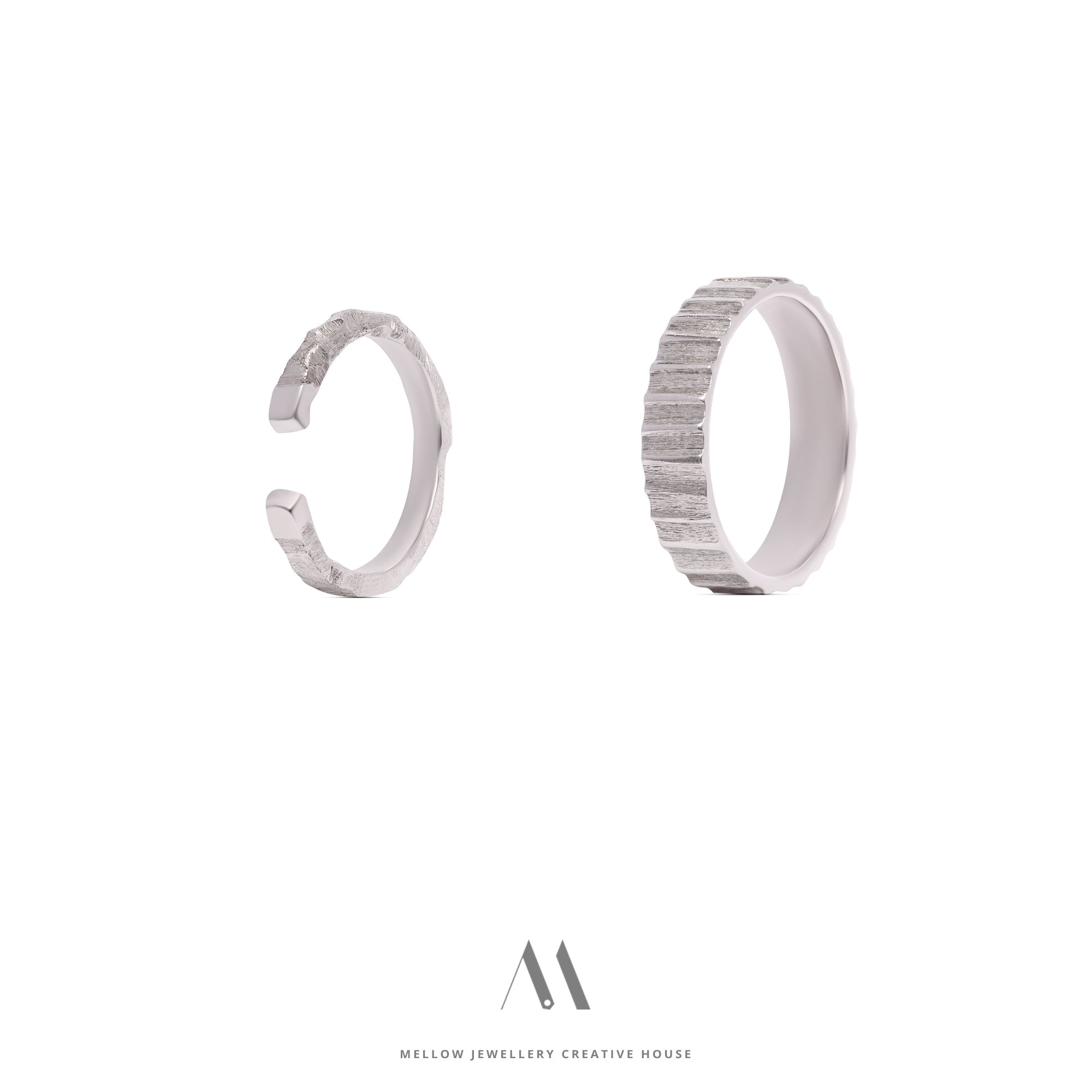 Custom made wedding rings CMW/104 - Mellow Jewellery Creative House