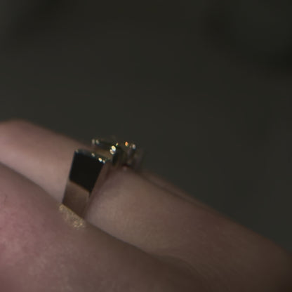 14k solid white gold Diamonds ring CMR/222