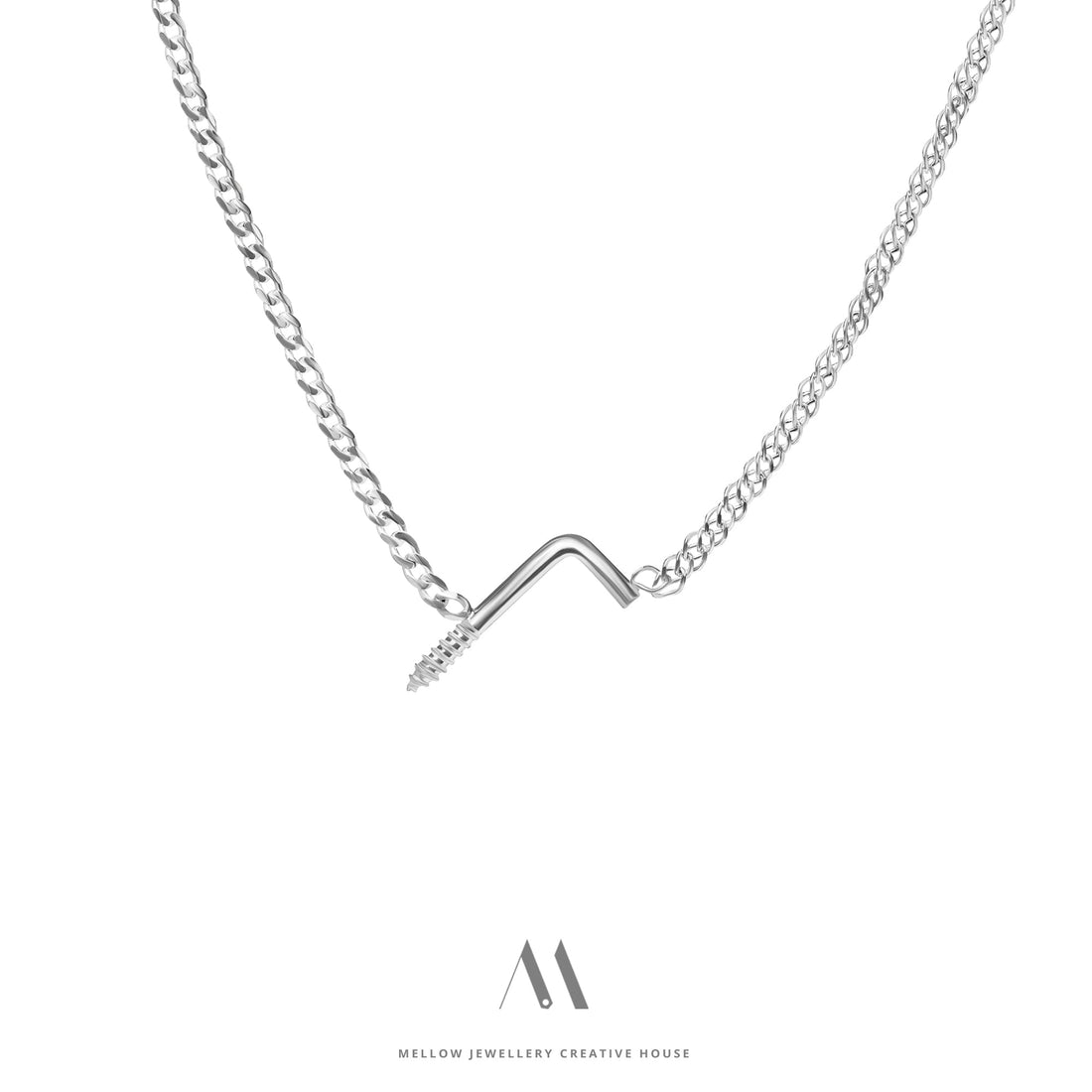 Sterling silver necklace N4/SiE100 - Mellow Jewellery Creative House